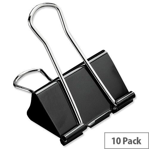 Q-Connect Foldback Clip 32mm Black (Pack of 10)